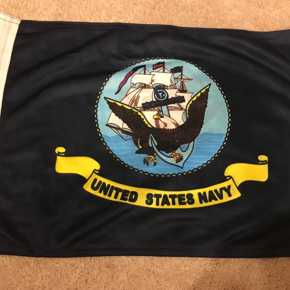 Navy garden flag - Picture 3 of 3